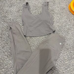 Lululemon taupe workout set